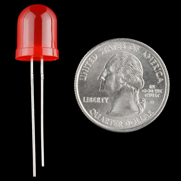LED Red 10mm Diffused - (AD66696)