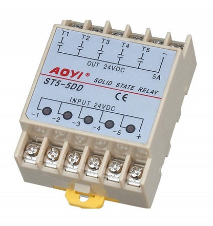 ST5-5DD 5-Phase Solid State Relay SSR 5A @ 24V (24VDC) - (AD67926)