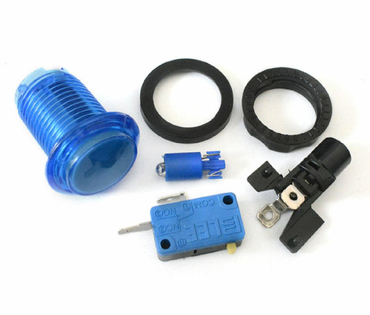 32mm Blue Arcade Button LED Light 12V - (AD68390)