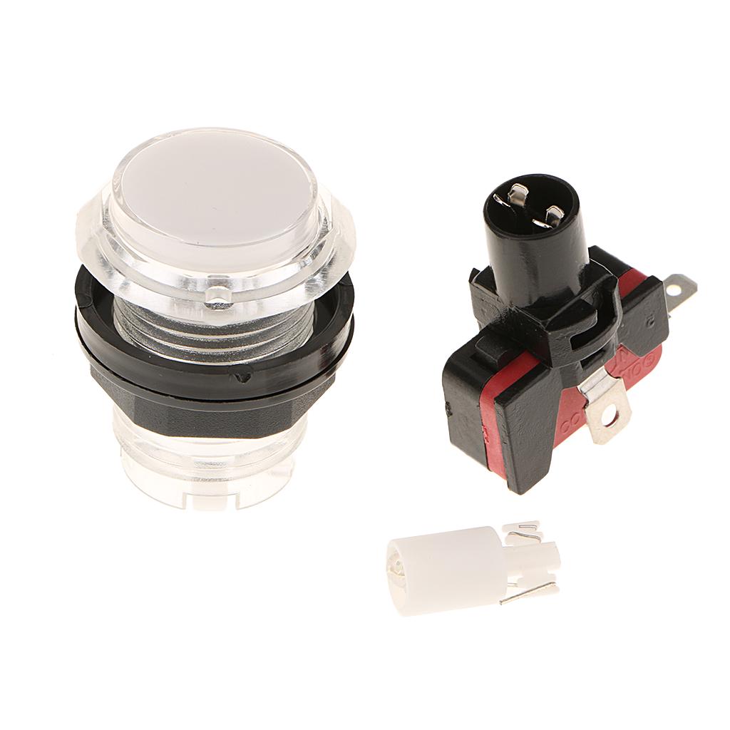 32mm White Arcade Button LED Light 12V - (AD68391)