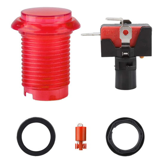 32mm Red Arcade Button LED Light 12V - (AD68392)