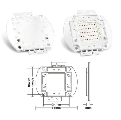 50W Deep Red Power LED - (AD69092)