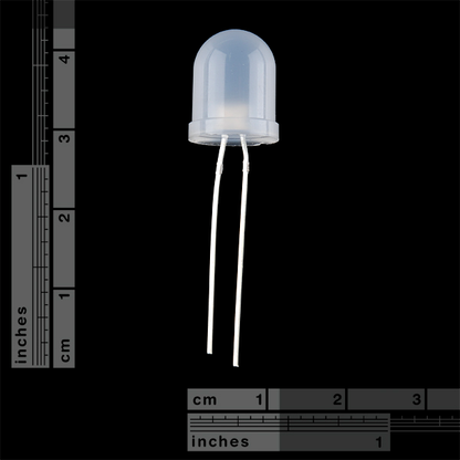 White 10mm Diffused LED - (AD69434)