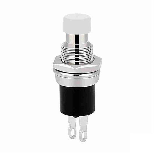 PBS-105 White Knob Push Button Momentary Panel Mount SPST-NO - (AD69812)