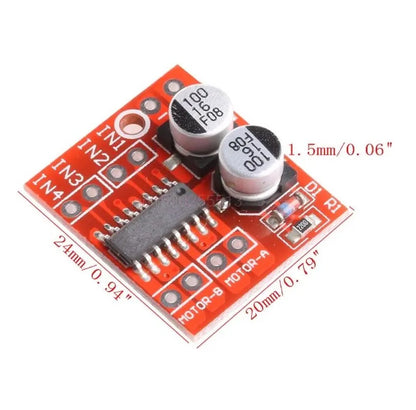 Mini L298N 2-Channel DC Motor Drive Module - (AD70178)