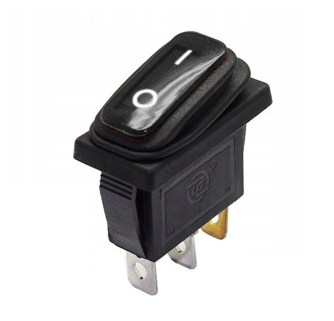 KCD3 Black Waterproof Rocker Switch - (AD71237)