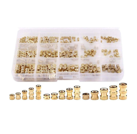 Female Threaded Insert Assortment Kit (250 PCS M2-M3-M4) - (AD71446)