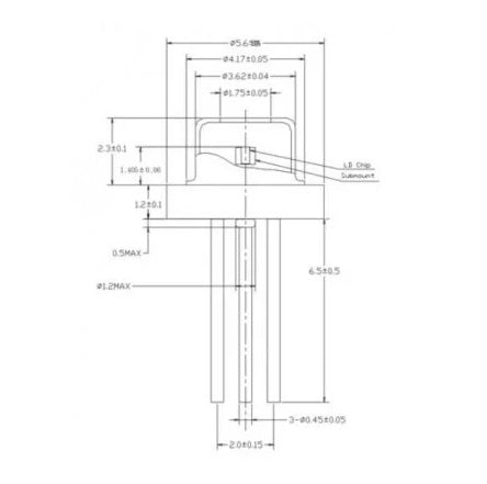 650nm 5mW Red Laser Diode - (AD71615)