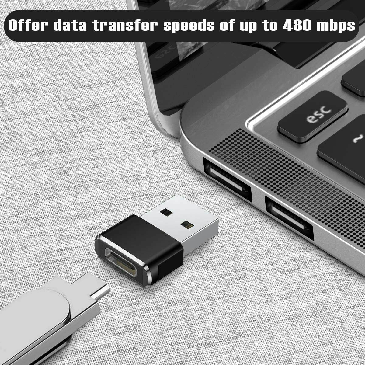 USB 3.0 Type-C Female to USB Type-A Male Adapter - (AD71961)