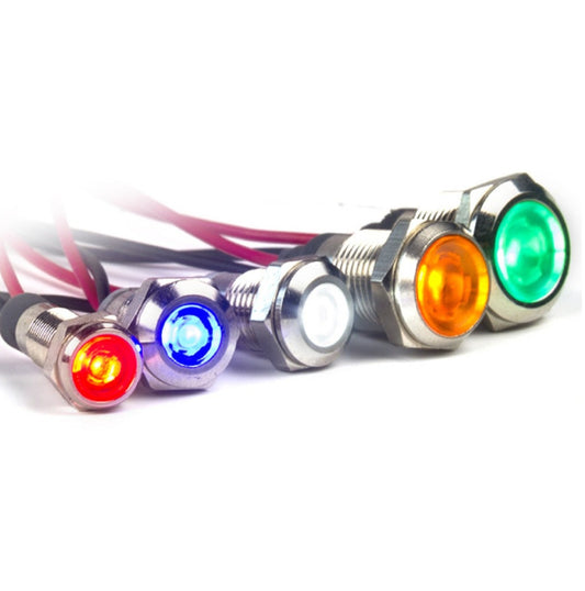 6mm Red LED Metal Indicator Signal Light Waterproof 110-220V - (AD73572)