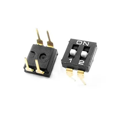 2-Bit Slide Type DIP Switch [BLACK] - (AD73916)