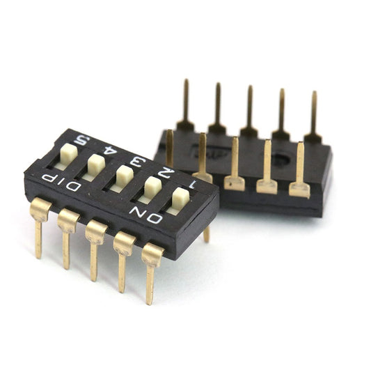 5-Bit Slide Type DIP Switch [BLACK] - (AD73918)