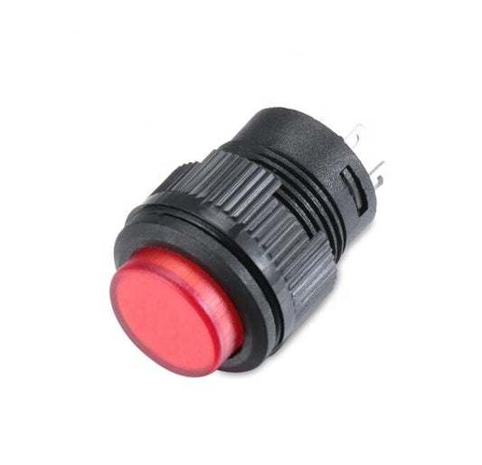 16mm Red 12V Latching R16-503 Push Button Switch - (AD75519)