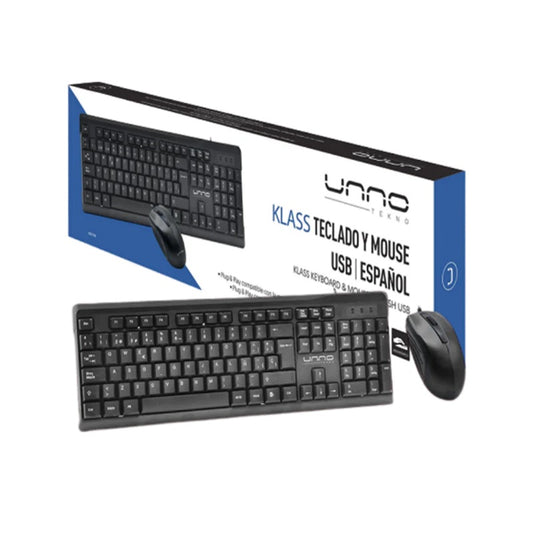 KB6741BK UNNO Wireless Keyboard & Mouse Combo Spanish - (AD76640)