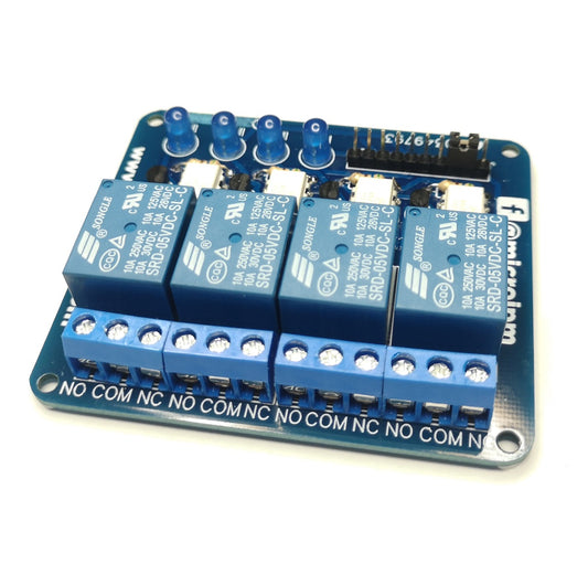 4-Channel 5V Relay Module uJPM v1.2 (Optocoupler) - (AD77011)