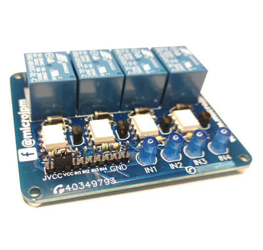 4-Channel 5V Relay Module uJPM v1.2 (Optocoupler) - (AD77011)