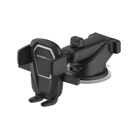 ARG-AC-0310BK Argom Cell Phone Car Mount One Touch Telescopic Arm - (AD77309)