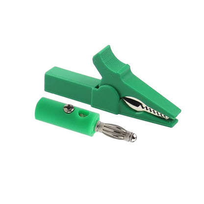 55mm Alligator Clip + 4mm Banana Plug (GREEN) - (AD78624)