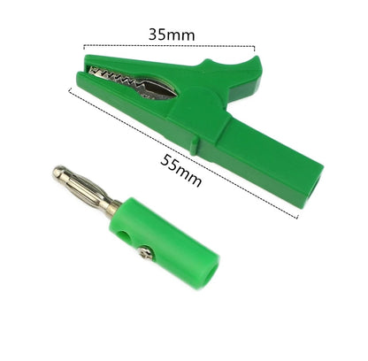 55mm Alligator Clip + 4mm Banana Plug (GREEN) - (AD78624)