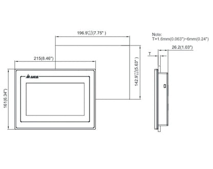 DOP-107WV Delta HMI Touch Screen 7'' with Ethernet - (AD78741)