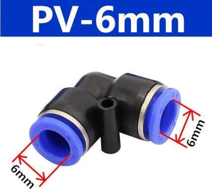 6mm PV Pneumatic Connector Push In Fitting For Air Hose - (AD80072)