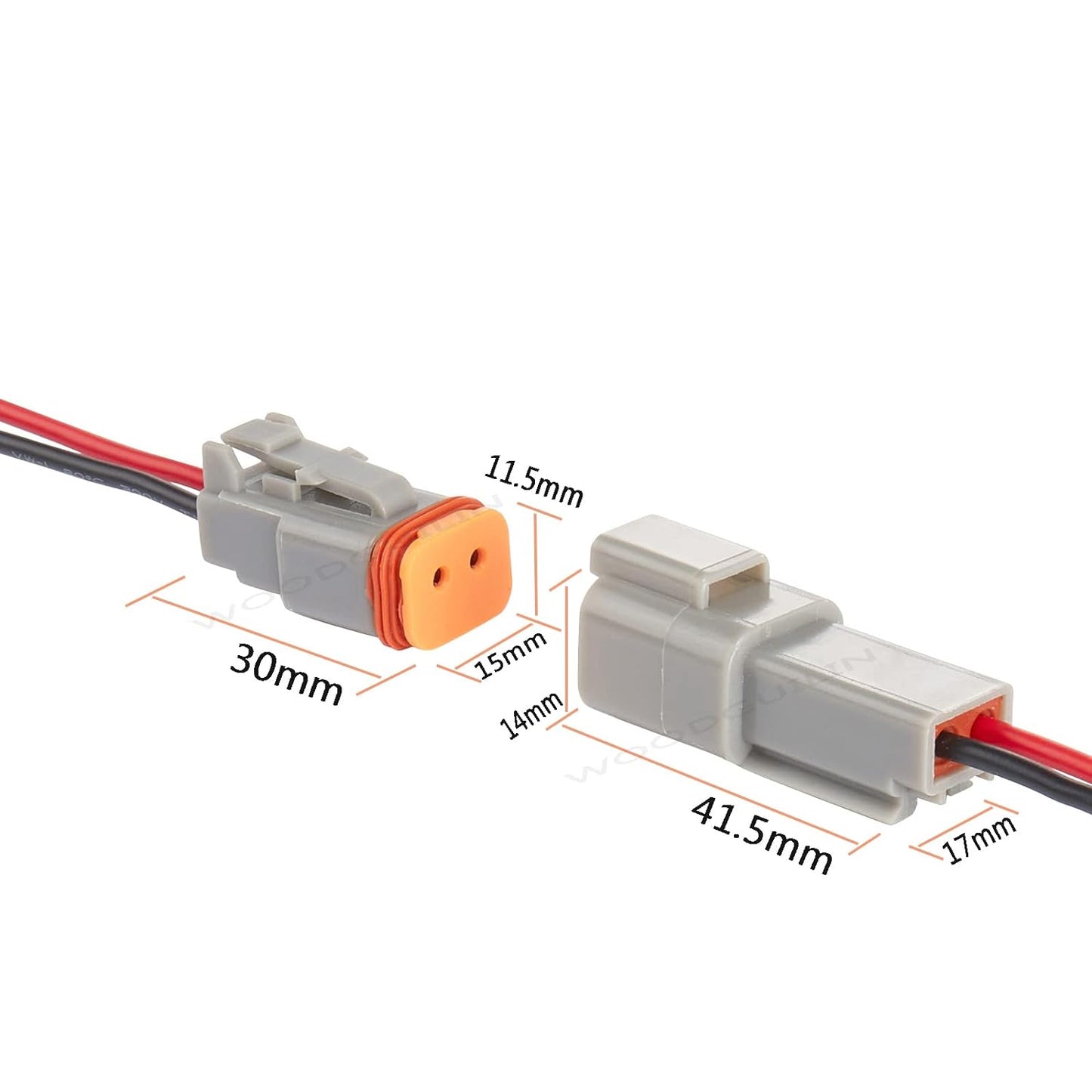 DT04-2P/DT06-2S Waterproof Automotive Connector Kit - (AD83494)