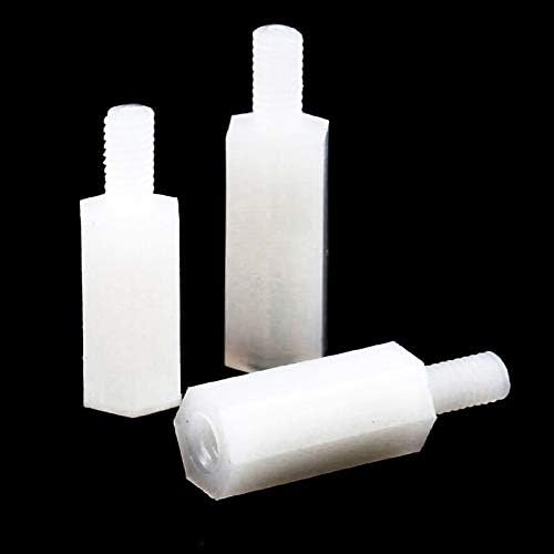 M2 15mm+6mm Nylon Spacer White Male-Female - (AD84324)