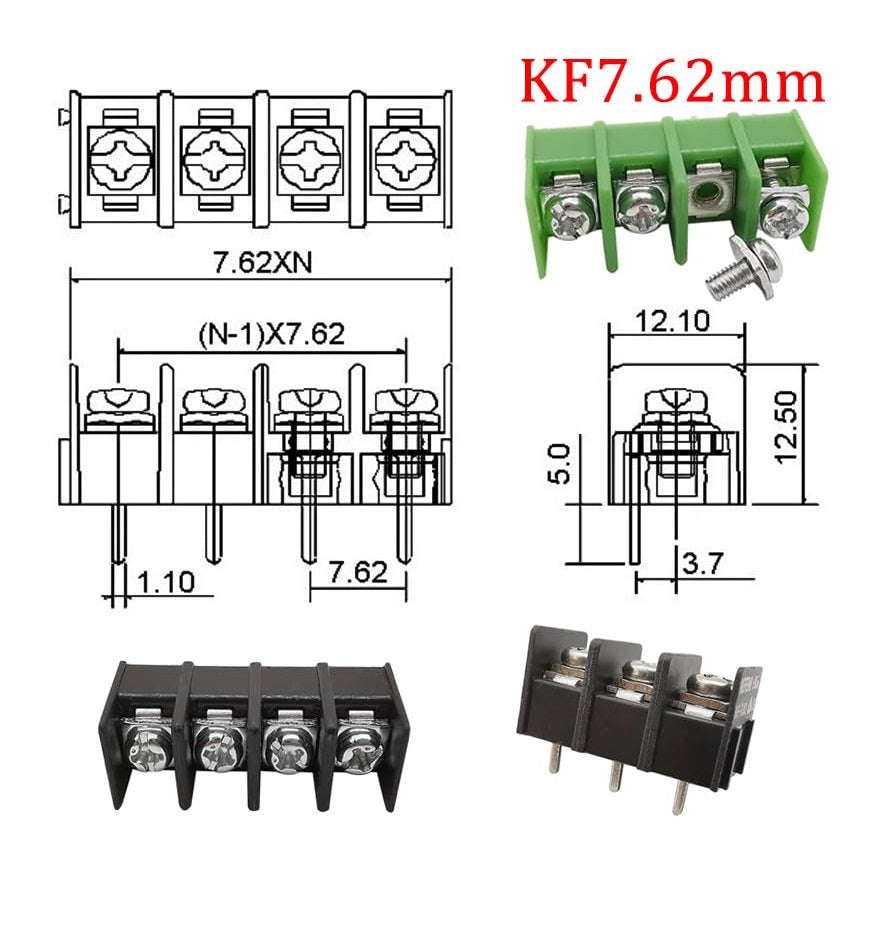 KF7.62 - 3P Screw Terminal Block Connector 300V @ 20A - (AD86263)