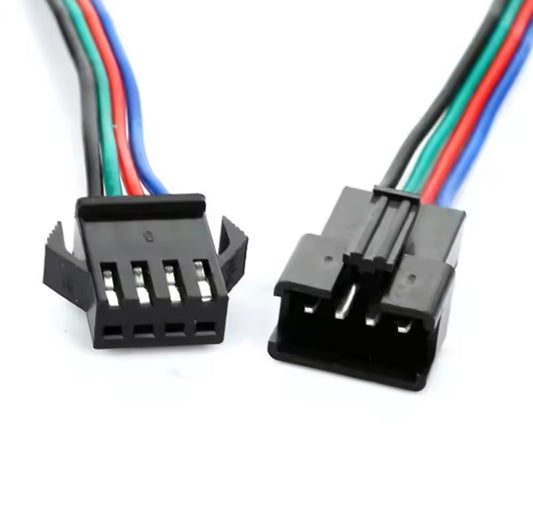 JST-SM 2.54mm 4-Pin Connector Plug Female & Male with Wires Cables - (AD87359)