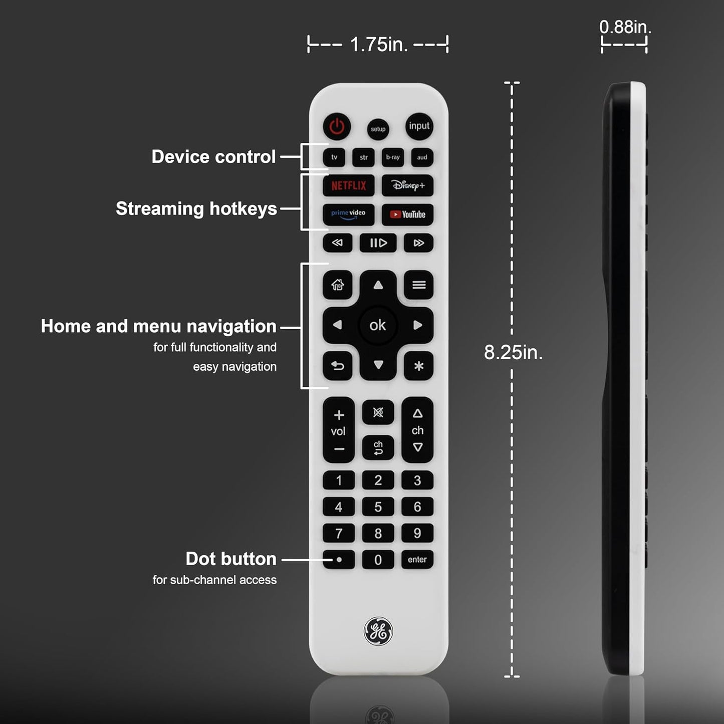 GE 80984 Rechargeable Universal Remote - (AD87451)