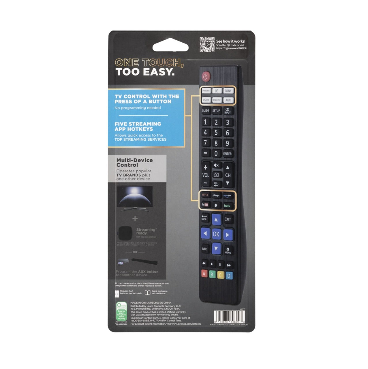 GE 80829 Universal Remote - (AD87479)
