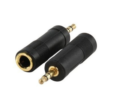 P-110G-S 3.5mm Stereo Male to 1/4" Female Connector - (AD8802)