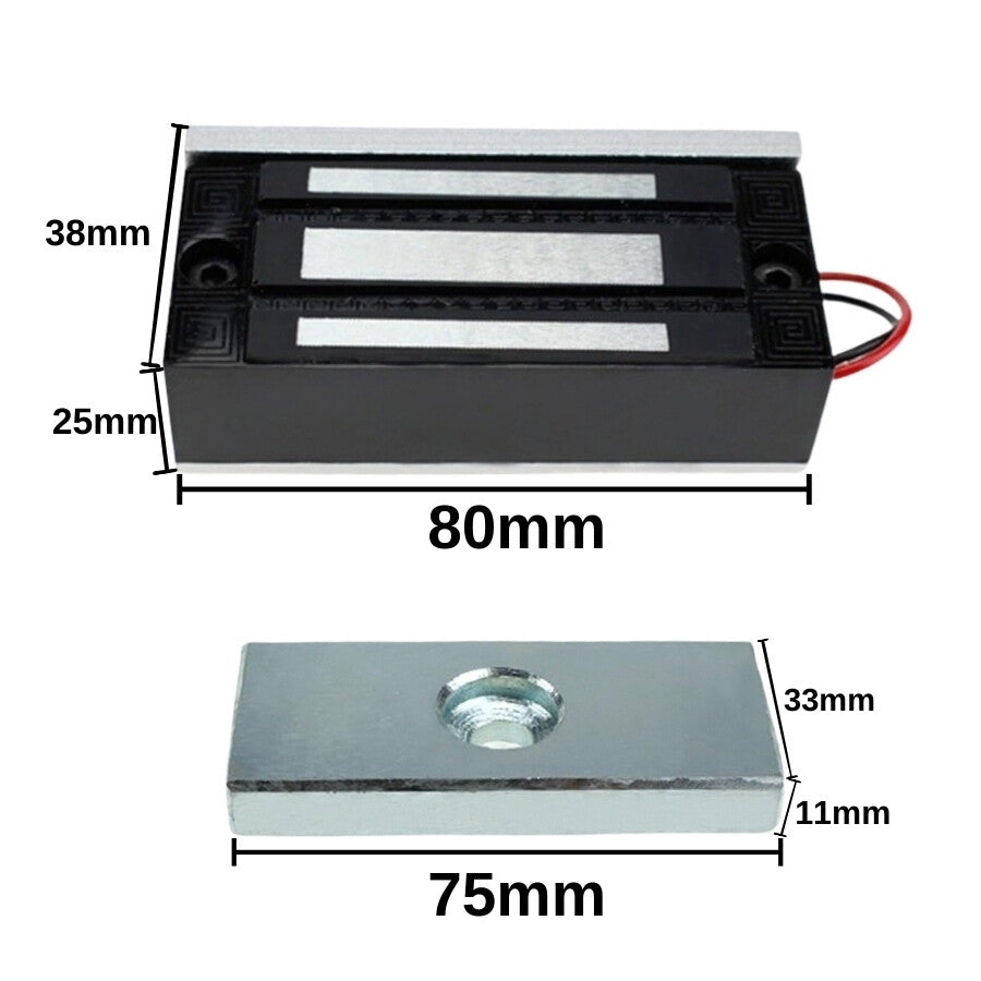 KT-L60 Single Door 12V Electric Magnetic Lock 60Kg - (AD88123)