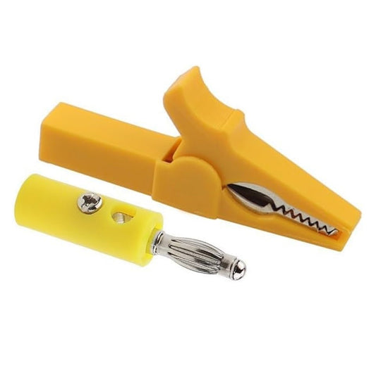 55mm Alligator Clip + 4mm Banana Plug (YELLOW) - (AD88583)