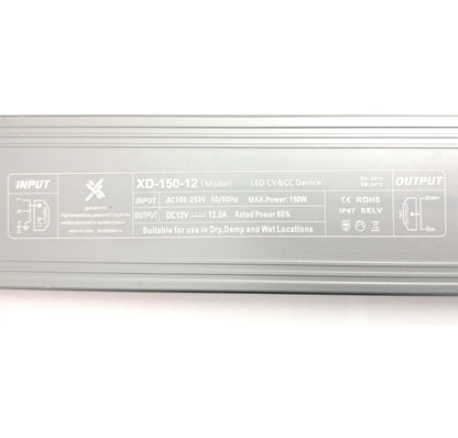 XD-150-12 Waterproof IP67 LED Switch Power Supply 12VDC @ 12.5A - (AD91146)