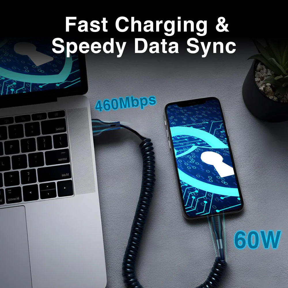 ARG-CB-0071BK Argom 60W Fast Charging & Data Cable (4 in 1) - (AD91445)