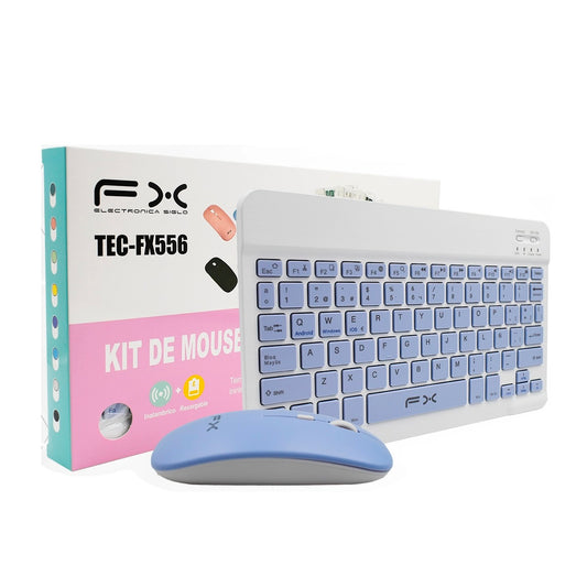 TEC-FX556 Bluetooth Mouse & Keyboard Kit (White) - (AD92967)
