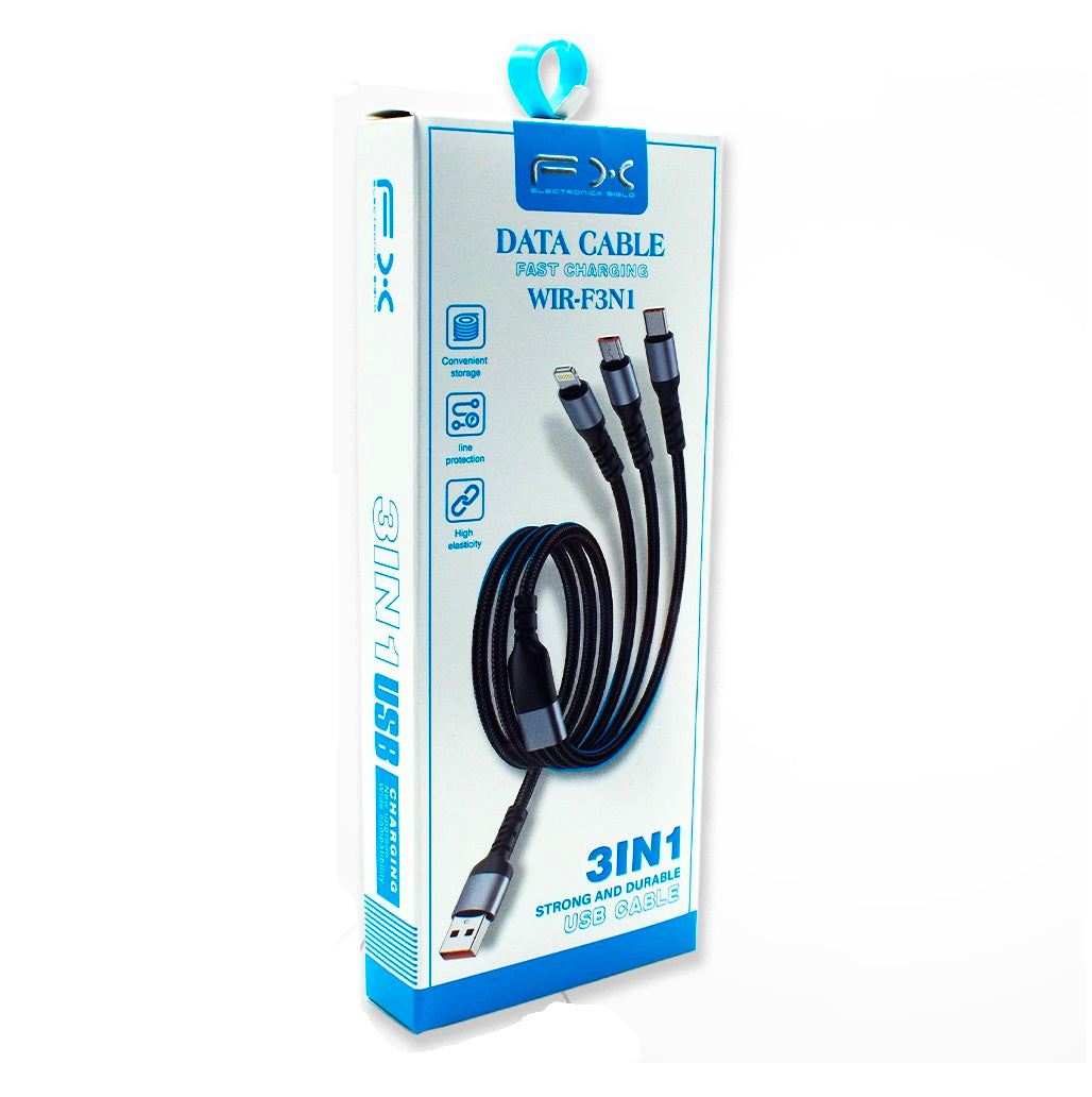 WIR-F3N1 USB Charging & Data Cable 3 in 1 - (AD92979)