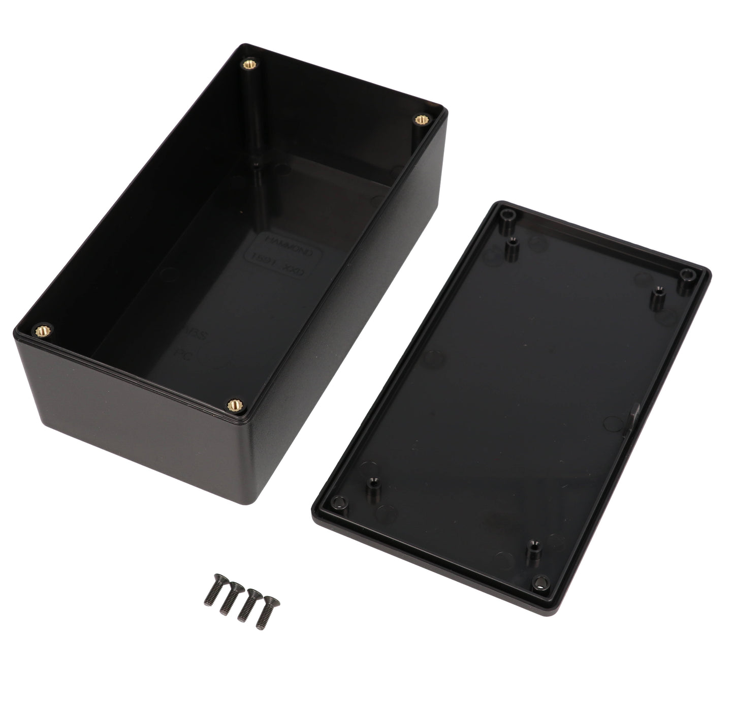 1591XXDBK Plastic Box Black (6"L x 3.25"W) - (AD92987)