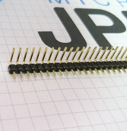 40 Pin 2.54mm Right Angle Single Row Male Pin Header Connector - (AD3780)