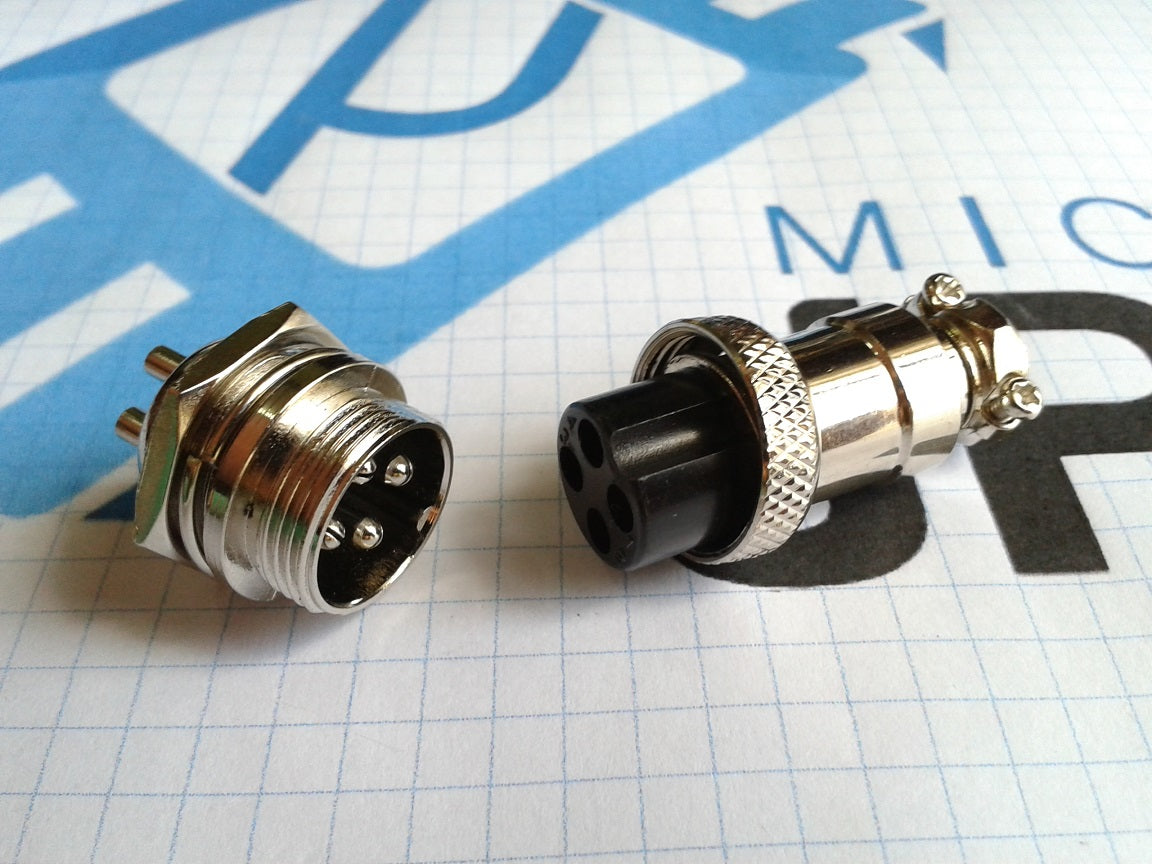 4-Pin Chassis Connector - Panel Mount (male and female) - (AD6007)