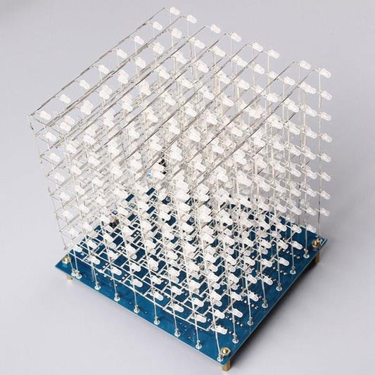 LED Cube Blue DIY Kit 8x8x8 - (AD30336)