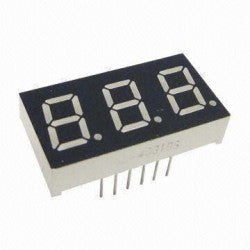 Display LED Rojo 7 Segmentos 3 Digitos Catodo Comun 0.56" - (AD8080)