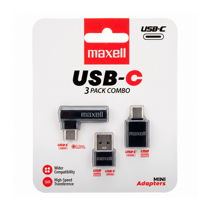 USB-C3 Maxell Combo Pack USB-C Adapters - (AD82349)