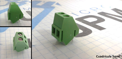 EK500A-2 Terminal Block 2 Poles 5mm 45° - (AD1983)