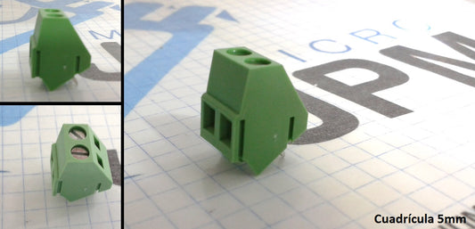EK500A-2 Terminal Block 2 Poles 5mm 45° - (AD1983)