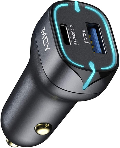 GiQ Type - C + USB Fast Car Charger - (AD79180)