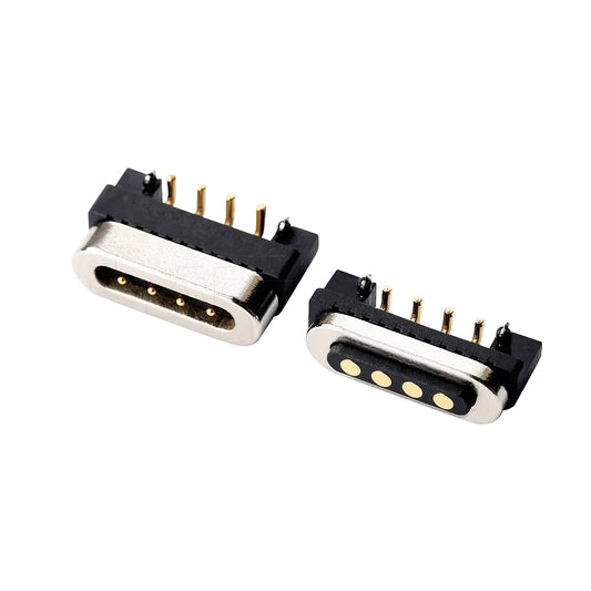 HTP-CON-M411P 4-Pin Magnetic Pogo Pin Connector - (AD48490)