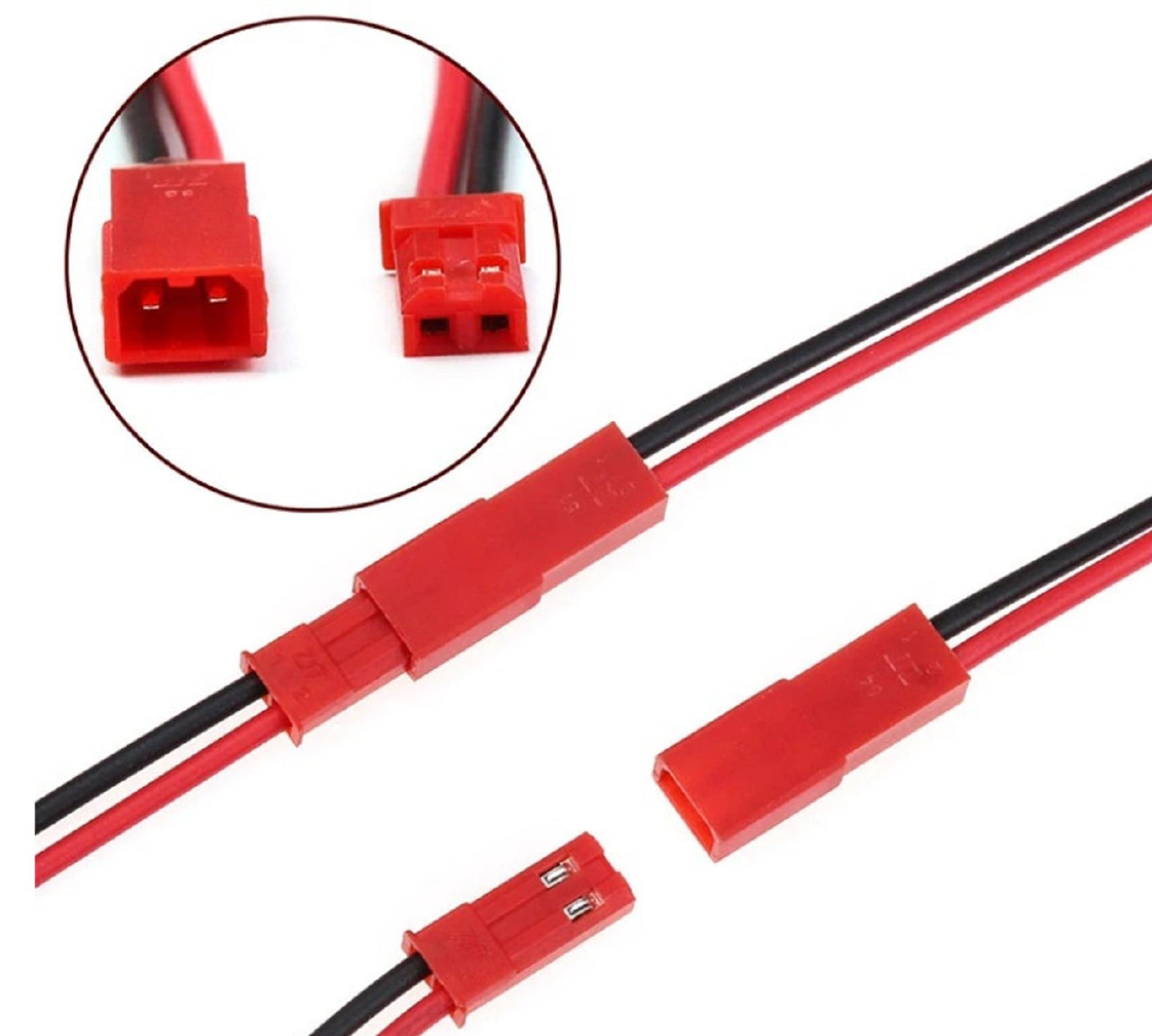 JST Crimp Connector Plug Kit 2-Pin Female + Male - (AD16750)