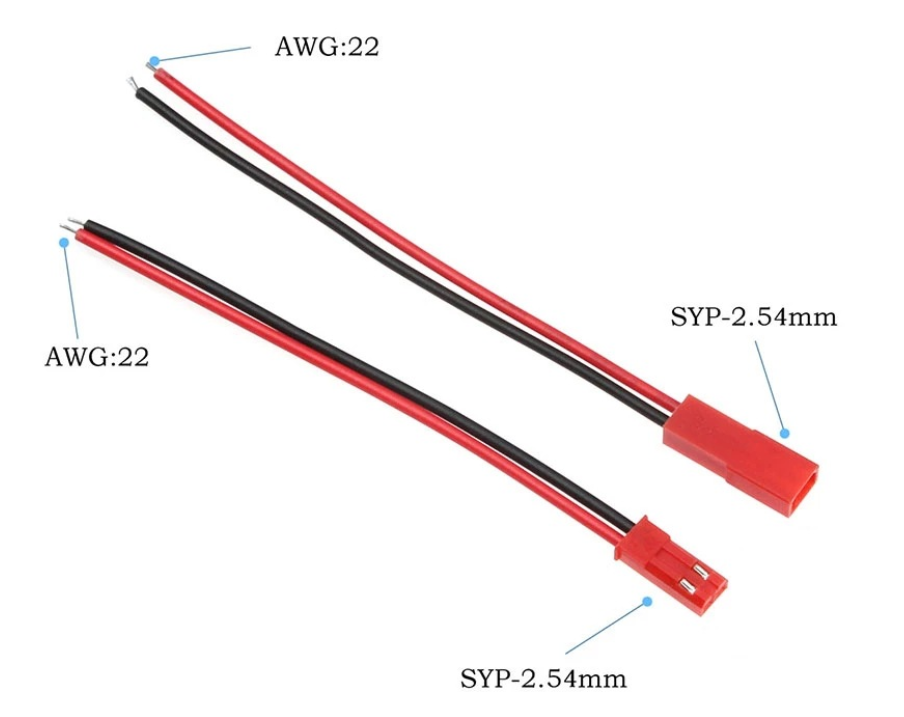 JST Crimp Connector Plug Kit 2-Pin Female + Male - (AD16750)